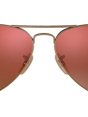 Ray-Ban Aviator Sunglasses Gold Frame Pink Lenses